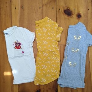 Set of 3 girls t-shirts size medium (7/8)
